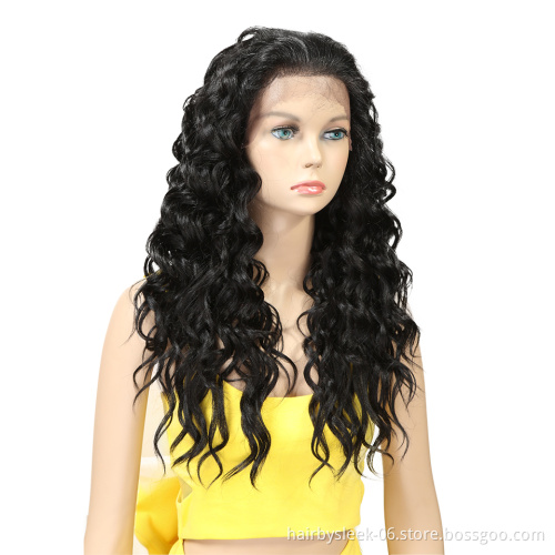 Magic Hair Ocean Wave Hair 24 Inch Heat Resistant Fiber Lace Front Wigs Synthetic Lace Front Wigs For Black Women